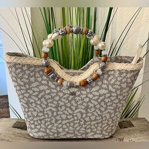 Capelli Of New York Bead Handle Bag